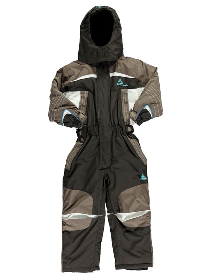 Peak Mountain Kombinezon narciarski w kolorze szarobrązowo-białym rozmiar: 110