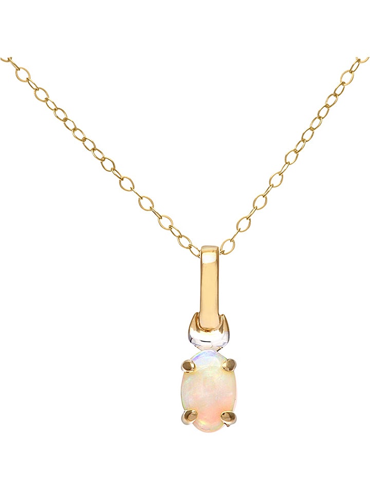 Revoni Złoty naszyjnik z zawieszką - dł. 46 cm rozmiar: onesize