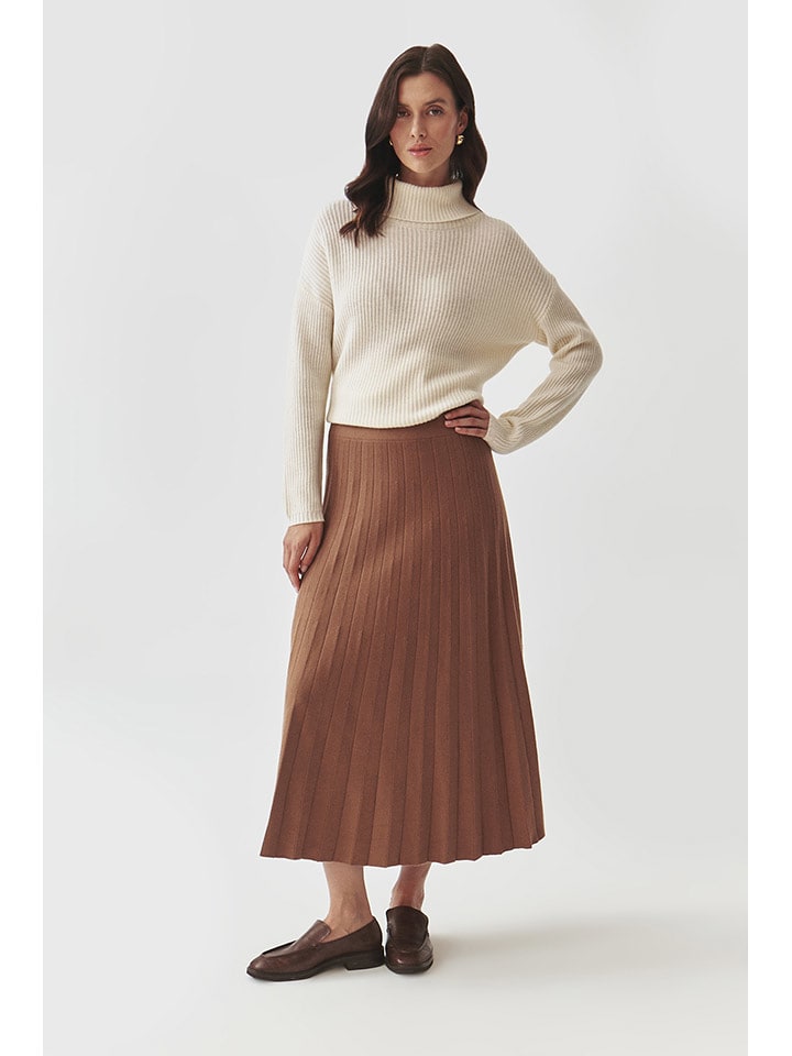 TATUUM Spódnica w kolorze jasnobrązowym rozmiar: M