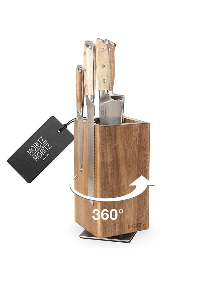 Moritz & Moritz Blok w kolorze jasnobrązowym na noże - 12 x 25 cm rozmiar: onesize