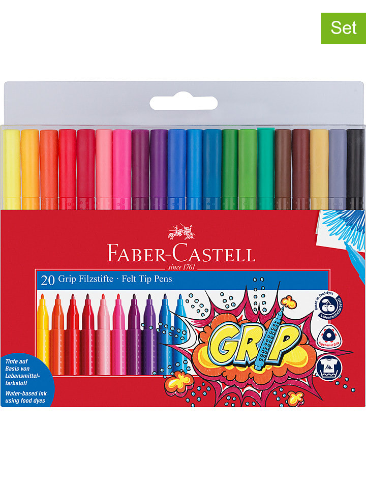 Faber-Castell Flamastry (40 szt.) "Grip Colour" rozmiar: onesize