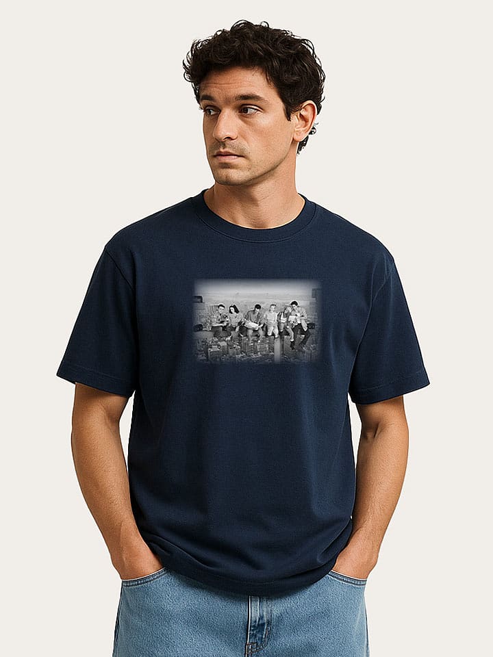 WOOOP Koszulka "Friends Official Lunch Atop A Skyscraper" w kolorze granatowym rozmiar: M