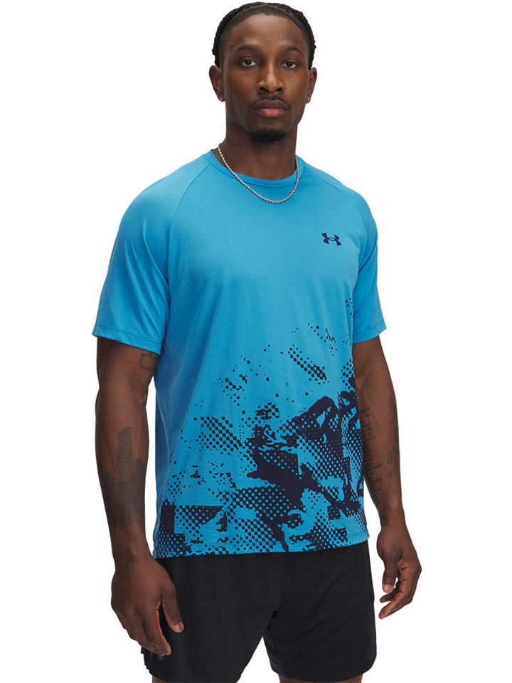 Under Armour Koszulka sportowa w kolorze błękitno-granatowym rozmiar: XL