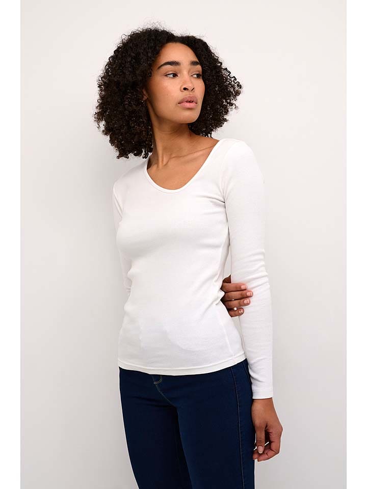 Kaffe Koszulka w kolorze białym rozmiar: L