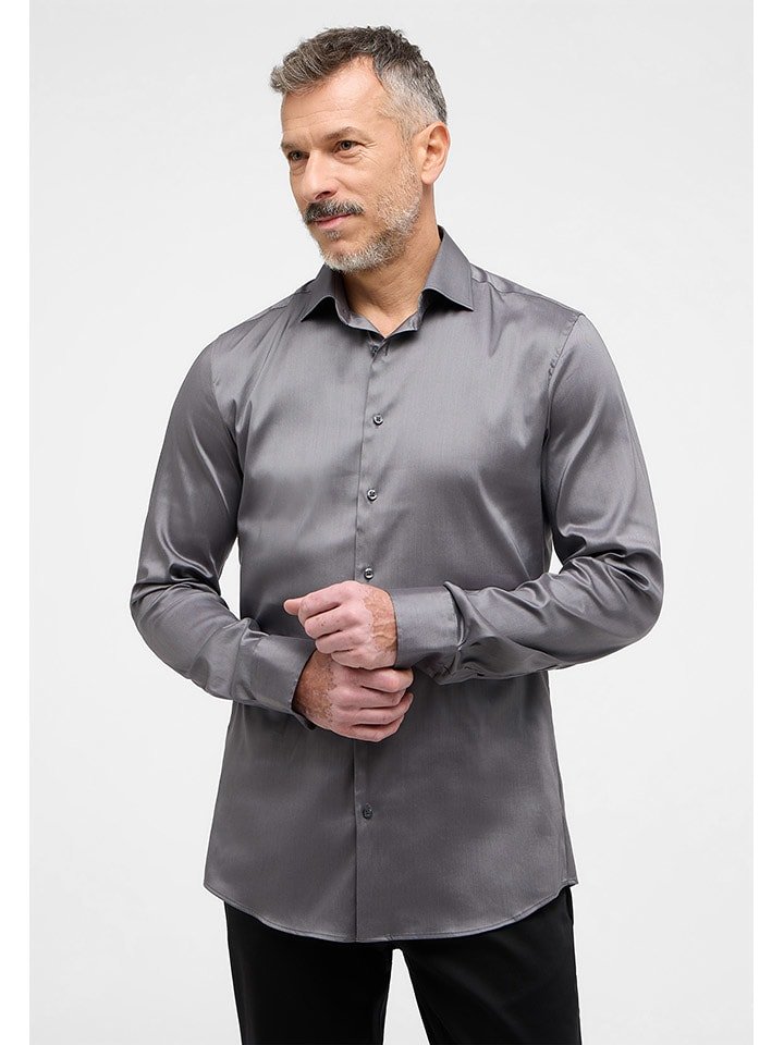 Eterna Koszula - Slim fit - w kolorze szarym rozmiar: 44