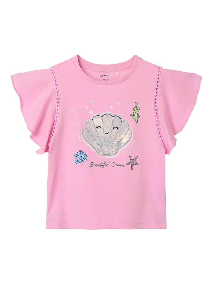name it Koszulka w kolorze jasnoróżowym rozmiar: 98