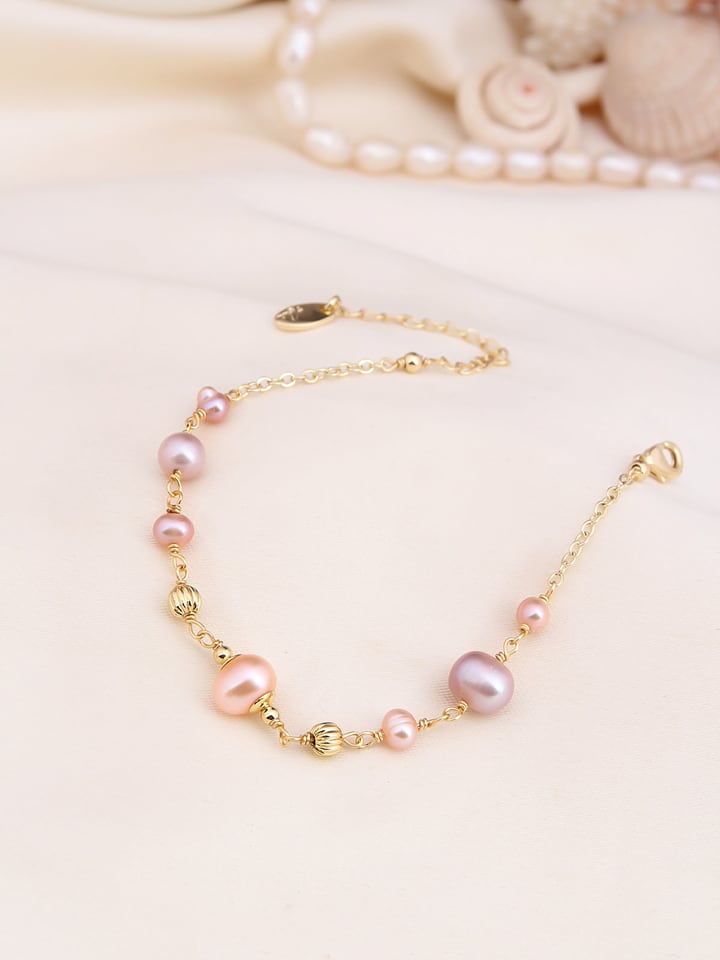 L'Atelier de Gaia Pozłacana bransoletka z perłami rozmiar: onesize