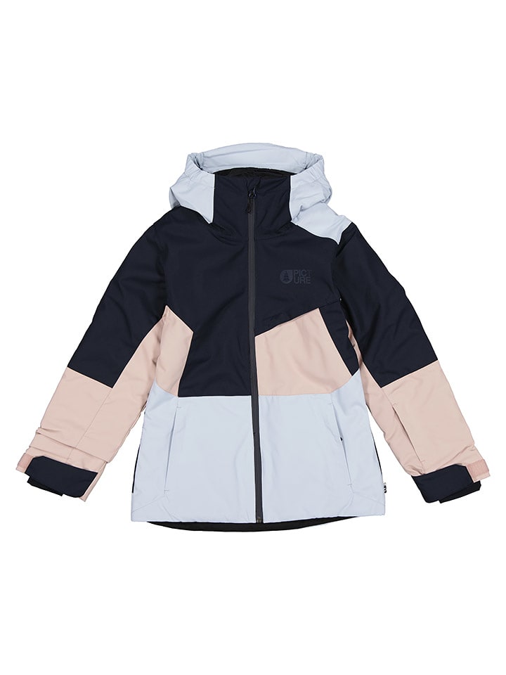 PICTURE Kurtka narciarska "Kamelya" w kolorze granatowo-jasnoróżowo-błękitnym rozmiar: 148-158 cm