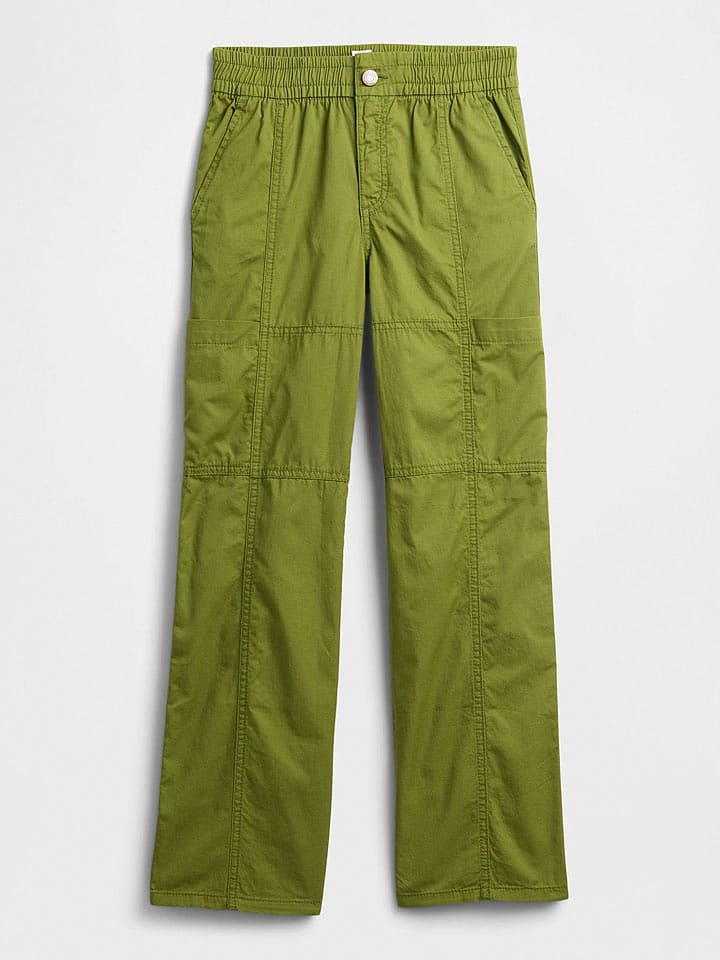 GAP Spodnie funkcyjne w kolorze zielonym rozmiar: 116/122