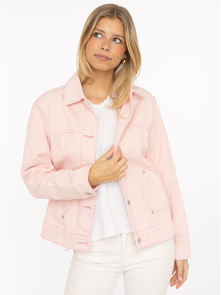 Zwillingsherz Kurtka dżinsowa w kolorze jasnoróżowym rozmiar: XXL