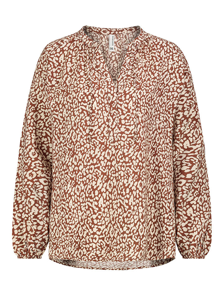 Eight2Nine Bluzka w kolorze beżowo-jasnobrązowym rozmiar: L