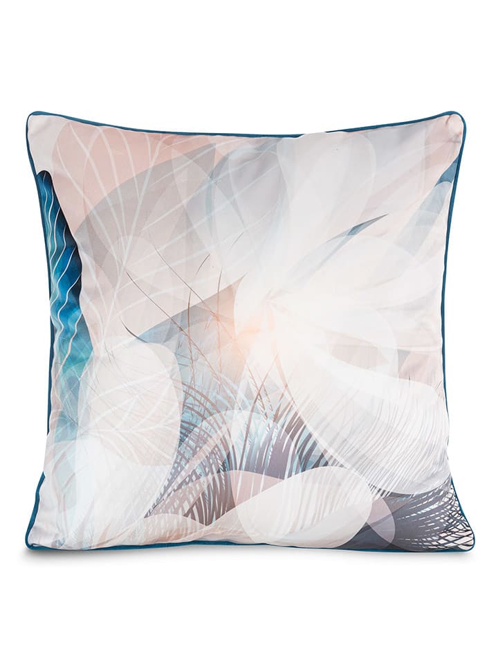 Eva Minge Poduszka "Eva" w kolorze niebiesko-jasnoróżowym rozmiar: 60x60 cm