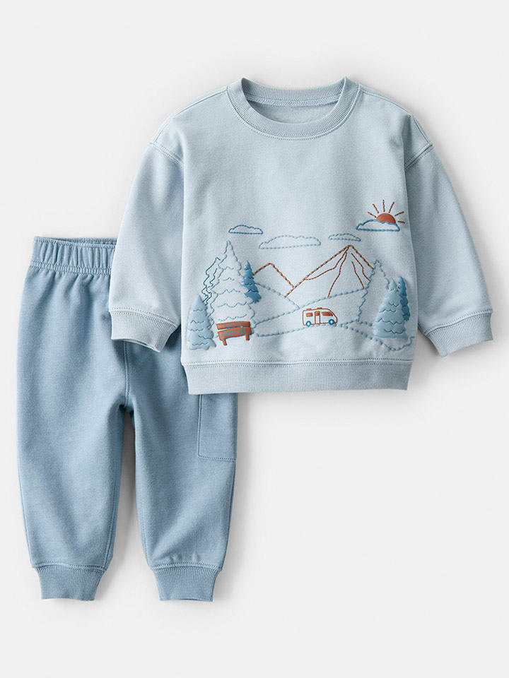 carter's 2-częściowy zestaw w kolorze błękitnym rozmiar: 74