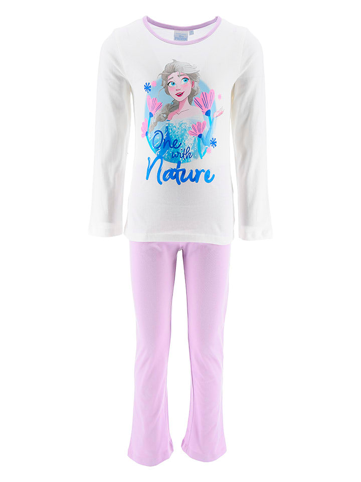 Disney Frozen Piżama "Kraina Lodu" w kolorze biało-fioletowym rozmiar: 104