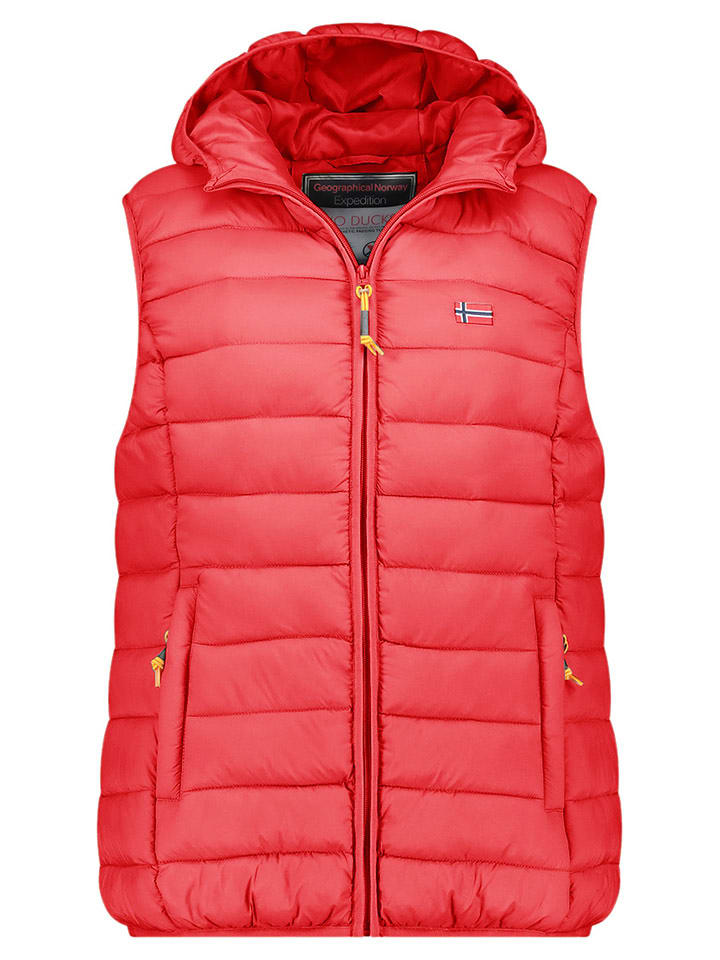 Geographical Norway Kamizelka pikowana "Vatikolor" w kolorze czerwonym rozmiar: L