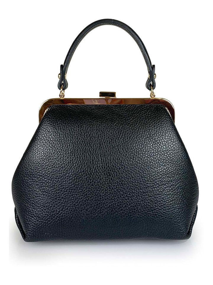 Lia Biassoni Skórzana torebka w kolorze czarnym - 22 x 22 x 10 cm rozmiar: onesize