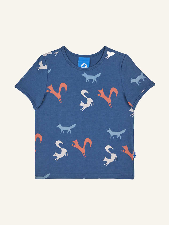 finkid Koszulka "Ilta" w kolorze granatowym ze wzorem rozmiar: 90/100