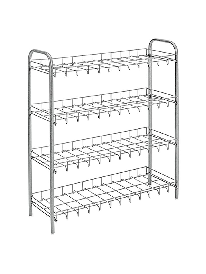 metaltex Regał "Sprinter" w kolorze srebrnym na buty - 62 x 80 x 27 cm rozmiar: onesize