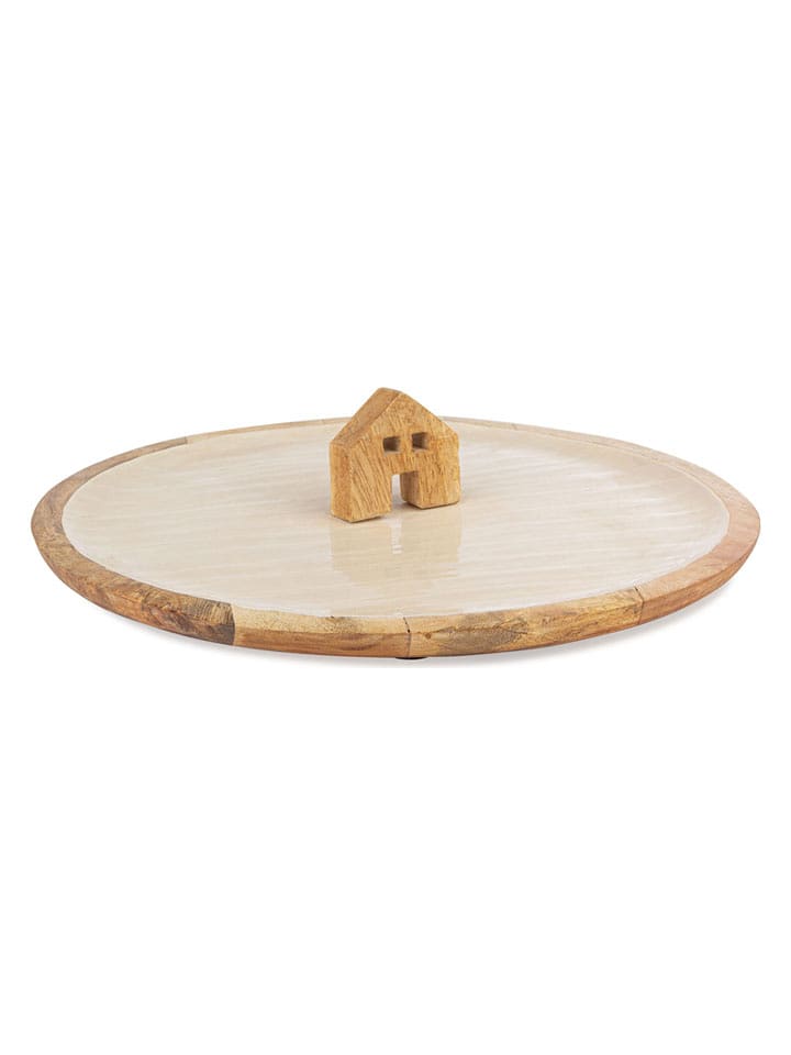 Bizzotto Taca "Thuile" w kolorze kremowo-jasnobrązowym - Ø 29,5 cm rozmiar: onesize