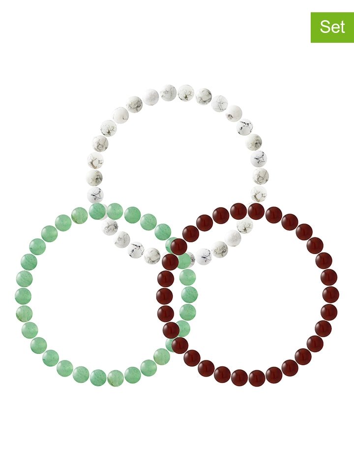 Pearline Bransoletki (3 szt.) z kamieniami szlachetnymi rozmiar: onesize