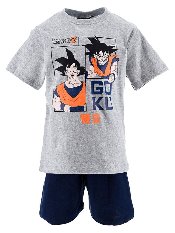 Dragon Ball Z Piżama "Dragon Ball Z" w kolorze granatowo-szarym ze wzorem rozmiar: 110