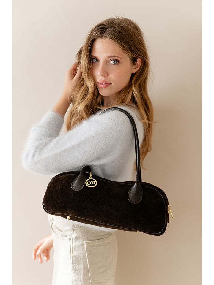 Mia Tomazzi Skórzana torebka "Belloveso" w kolorze brązowym - 40 x 16 x 10 cm rozmiar: onesize