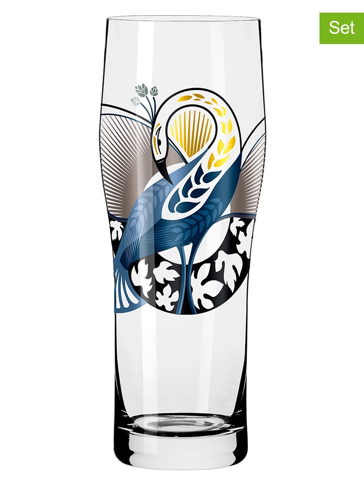 RITZENHOFF Kufle (2 szt.) w kolorze złoto-niebieskim - 630 ml rozmiar: onesize