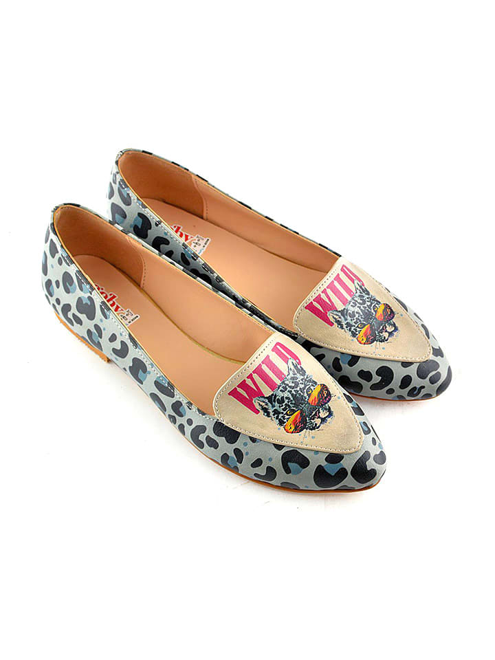 Goby Baleriny w kolorze błękitno-beżowym rozmiar: 38