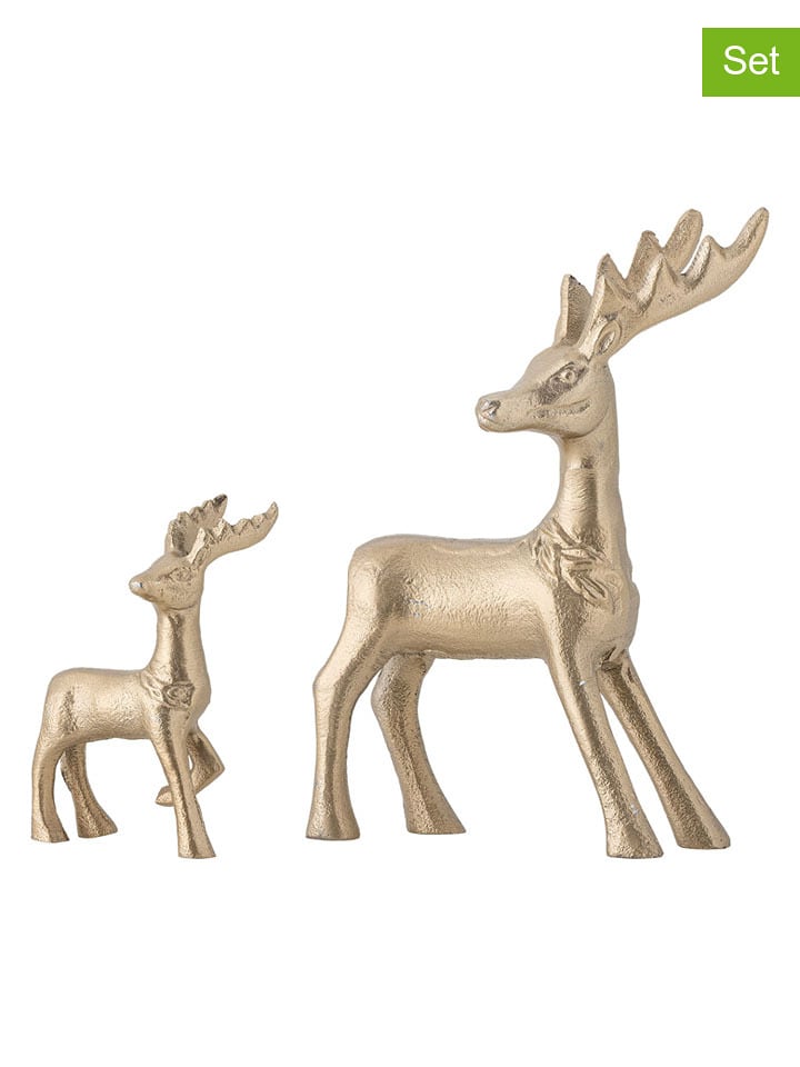 Bloomingville Figurki dekoracyjne (2 szt.) "Kila" w kolorze złotym rozmiar: onesize