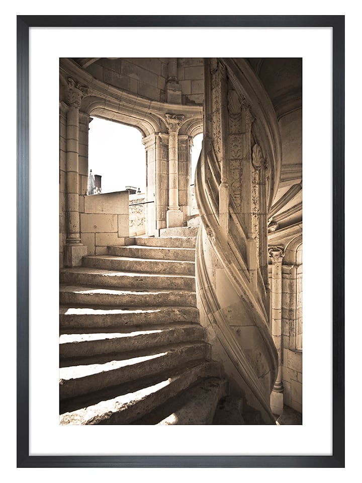 Ars Longa Druk artystyczny "Stone Staircase" w ramce - 70 x 50 cm rozmiar: onesize