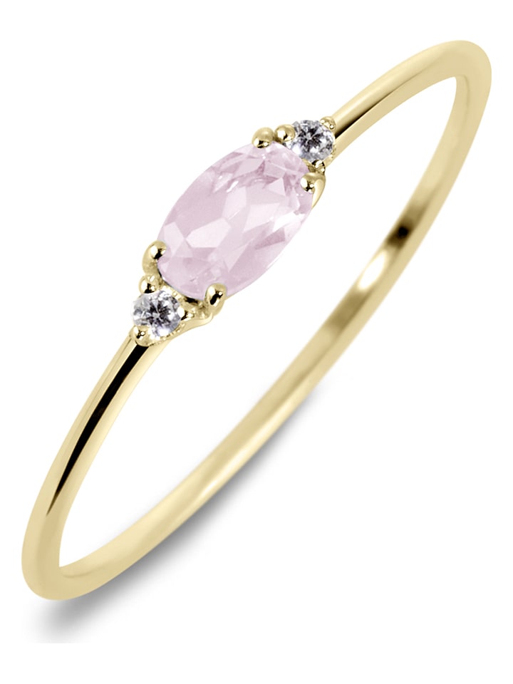 Les Petites Précieuses Pozłacany pierścionek z kamieniami szlachetnymi rozmiar: 52