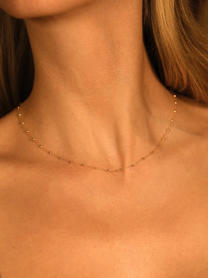 DIAMANTA Złoty naszyjnik z elementami ozdobnymi - dł. 43 cm rozmiar: onesize