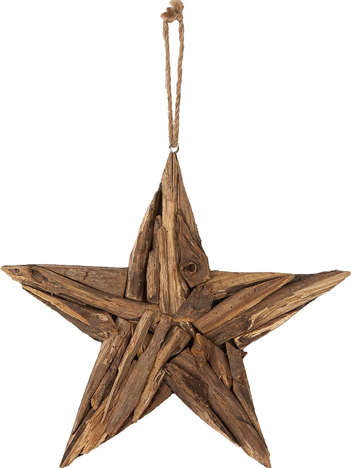 GILDE Zawieszka dekoracyjna "Manila" w kolorze brązowym - 40 x 40 x 4 cm rozmiar: onesize