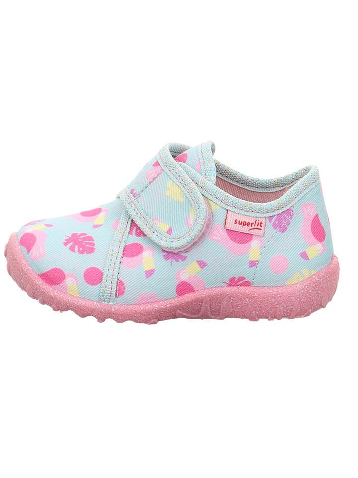 superfit Kapcie "Spotty" w kolorze błękitno-jasnoróżowym rozmiar: 23