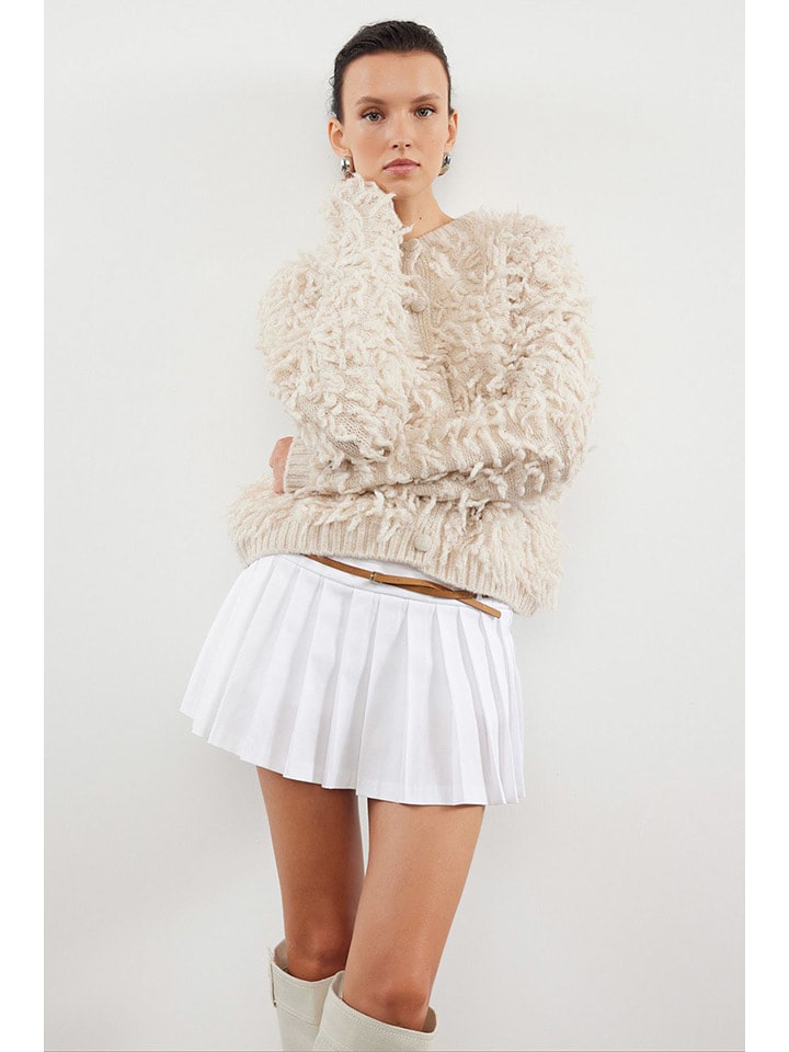 trendyol Kardigan w kolorze beżowym rozmiar: M