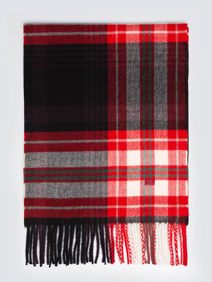 BIG STAR Szal w kolorze czarno-czerwonym - 164 x 35 cm rozmiar: onesize