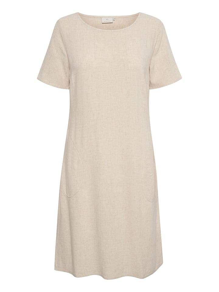 Kaffe Sukienka "Liny" w kolorze beżowym rozmiar: 40
