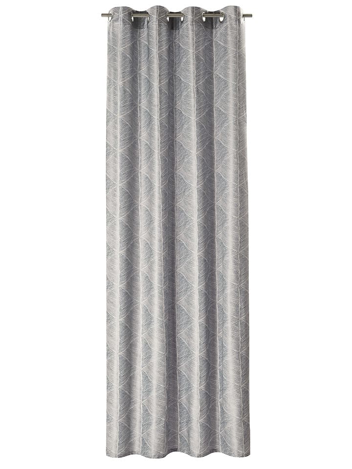 ESPRIT Zasłona "Julien" w kolorze granatowo-kremowym z oczkami rozmiar: 140x250 cm