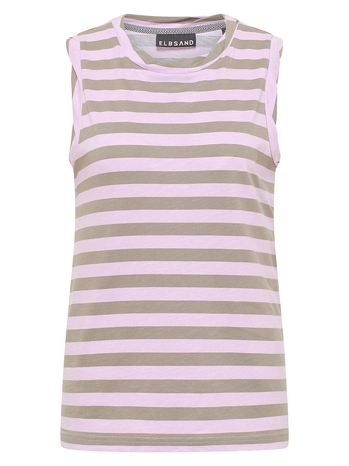 ELBSAND Top "Meevis" w kolorze jasnoróżowo-szarobrązowym rozmiar: S
