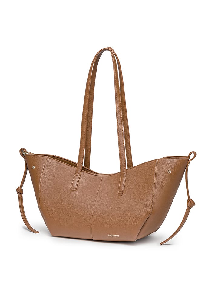 Puccini Shopper bag w kolorze jasnobrązowym - 50 x 22 x 17 cm rozmiar: onesize