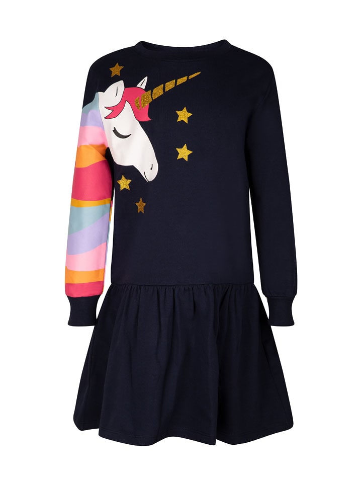 happy girls by Eisend Sukienka w kolorze granatowym rozmiar: 128