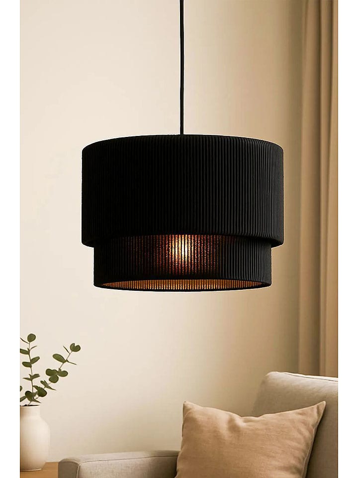 ABERTO DESIGN Lampa wisząca w kolorze czarnym - wys. 60 x Ø 35 cm rozmiar: onesize
