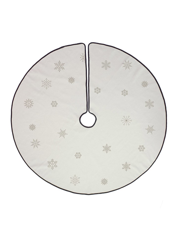 Butter Kings Spódnica choinkowa "Snowflakes" w kolorze kremowym - Ø 130 cm rozmiar: onesize
