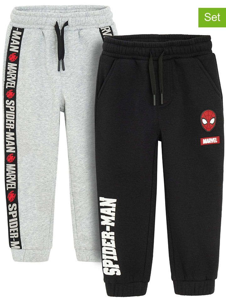 COOL CLUB Spodnie dresowe (2 pary) w kolorze czarnym i szarym rozmiar: 128