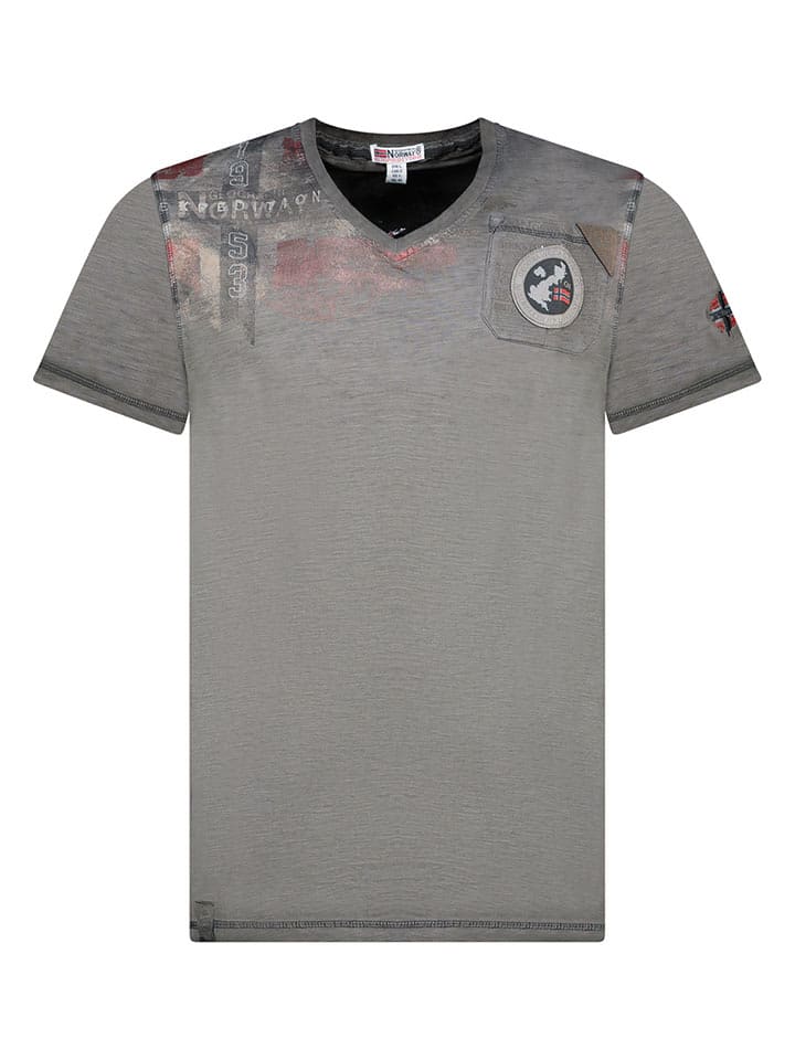 Geographical Norway Koszulka "Jamo" w kolorze antracytowym rozmiar: S