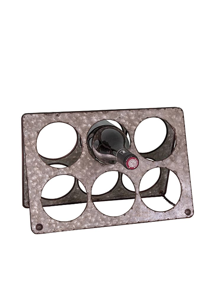 Anticline Regał w kolorze srebrnym na wino - 35,5 x 23,5 x 17 cm rozmiar: onesize