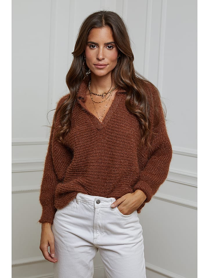 L'armoire de Suzette Sweter w kolorze brązowym rozmiar: 34/36