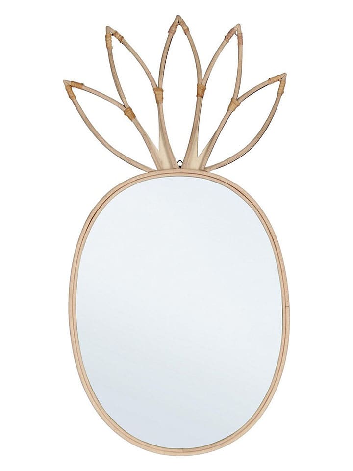 Bizzotto Lustro ścienne "Mozambico" w kolorze beżowym - 82 x 42 cm rozmiar: onesize