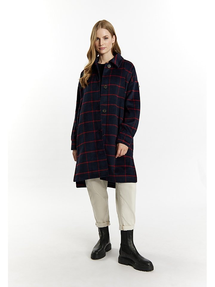 DreiMaster Płaszcz przejściowy w kolorze granatowo-czerwonym rozmiar: L