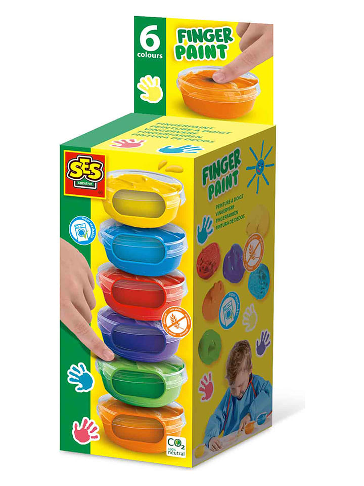 SES Farby do malowania palcami - 3+ rozmiar: onesize